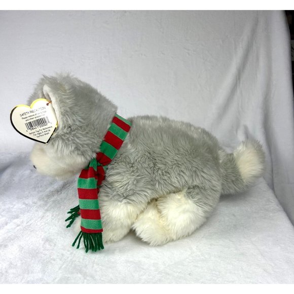 Ty Classic 15" DANCER The FLUFFY DOG with Scar Rare Retired Plush Toy - Picture 2 of 5
